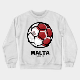 Malta Football Country Flag Crewneck Sweatshirt